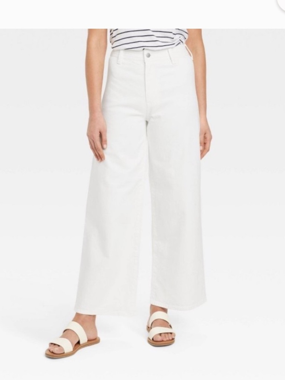 White Wide Leg Pants High Rise Universal Thread Sailor Spring 2025 2 Sold Out